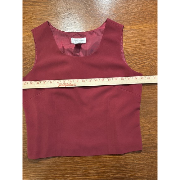 Burgundy 3pc Jones New‎ York Career Special Occasion Suit Piped Satin Edge 12 - Picture 6 of 16